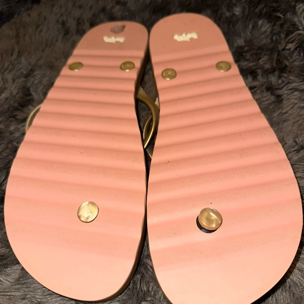Coach Gold and Tan Signature Sandals - Picture 10 of 10